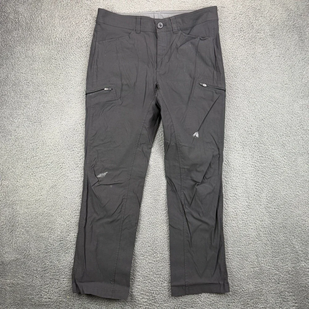 Eddie Bauer First Ascent Mens Black Horizon Guide Chino Cargo Pants 35x32
